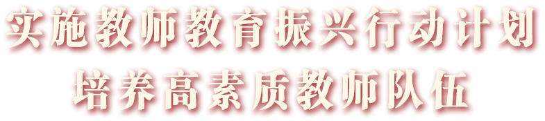 实施教师教育振兴行动计划 培养高素质教师队伍