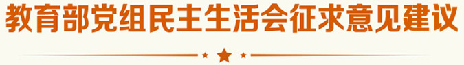 2020年教育部党组民主生活会征求意见