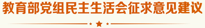 2020年教育部党组民主生活会征求意见