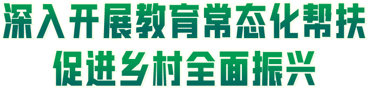 深入开展教育常态化帮扶 促进乡村全面振兴